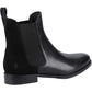 Hush Puppies Colette Leather Women's Black Wide Fit Flat Chelsea Boots