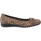 Hush Puppies Lucille Leather Women's Leopard Flats