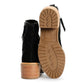 TOMS Hailey Buckle Suede Women's Black Boots