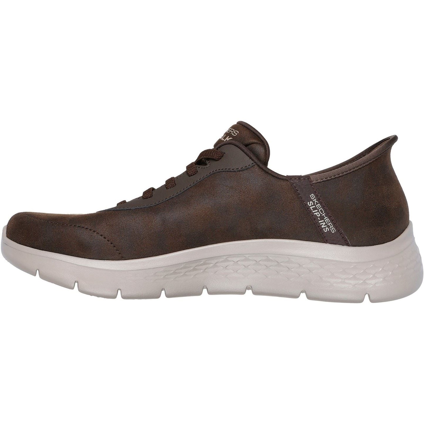 Skechers GO WALK Flex Smooth Motion Textile Men's Brown Trainers