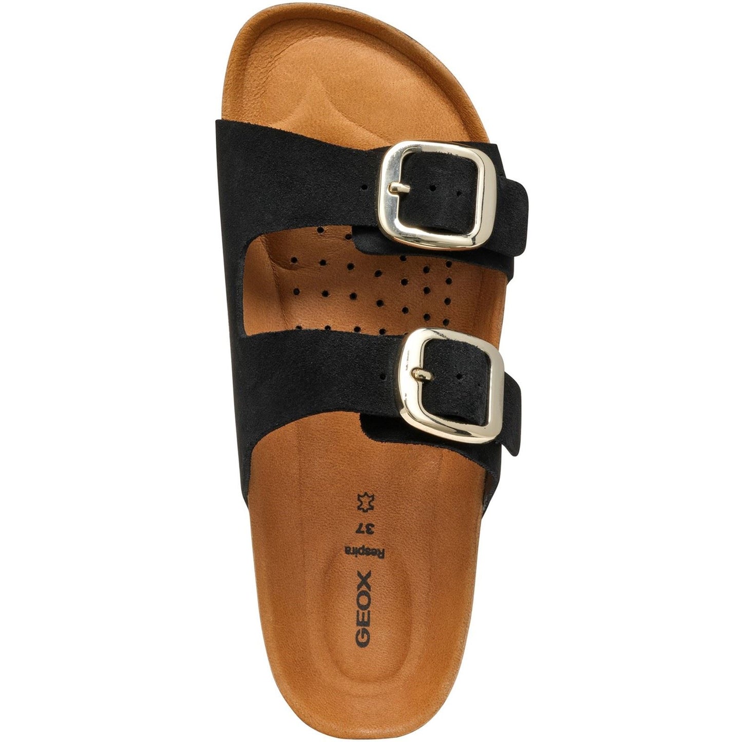 Geox D BRIONIA H Leather Women's Black Sandals