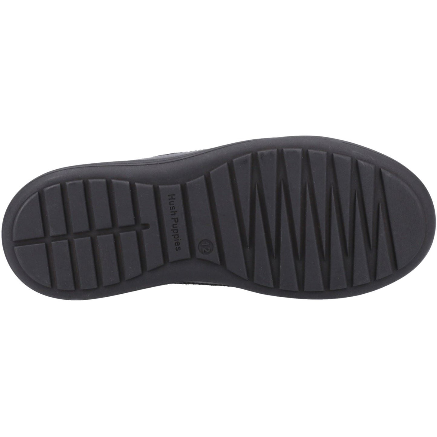 Hush Puppies Shane Leather Junior Black Lace-Up Shoes