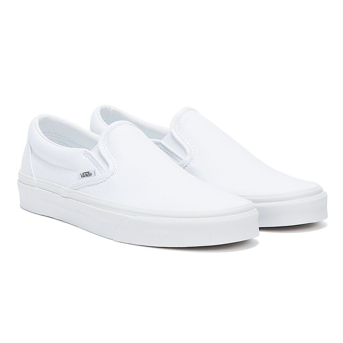 Vans Classic Slip on Women's True White Canvas Trainers