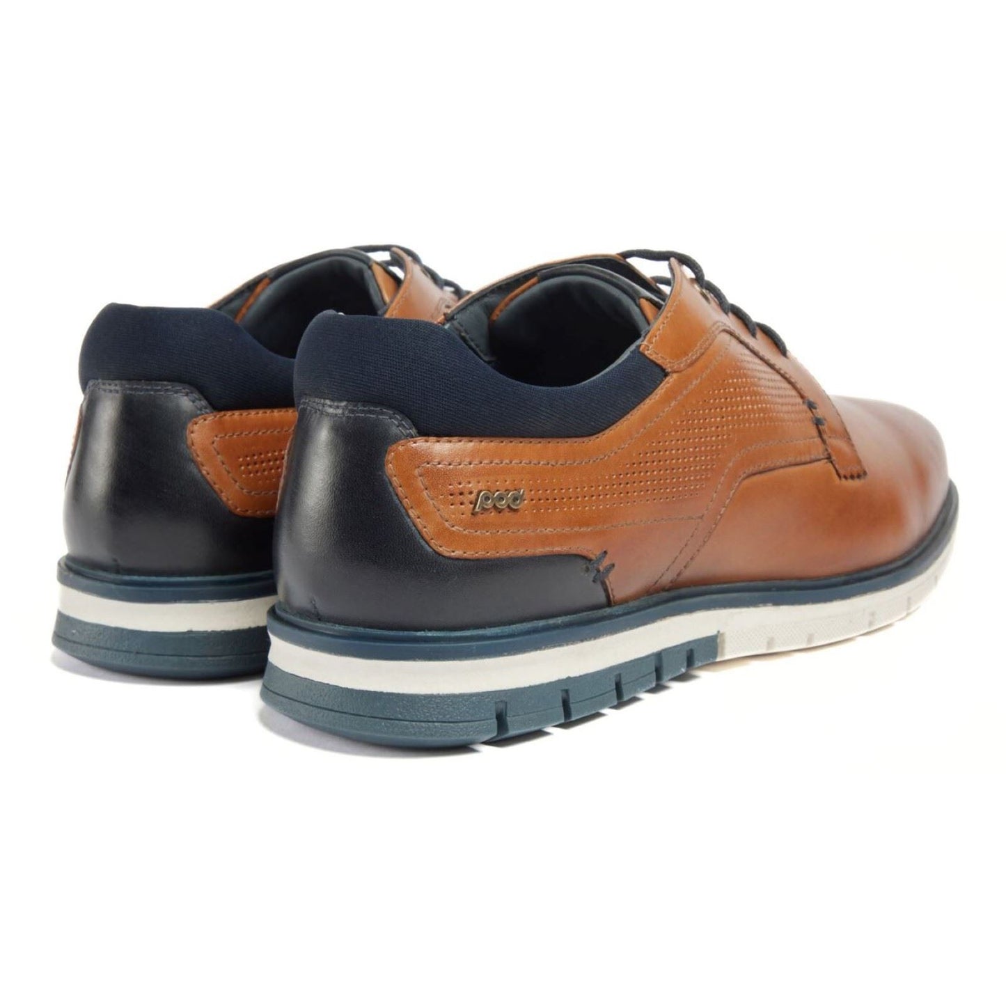 Pod Merlin Leather Men's Tan Lace-Up Shoes