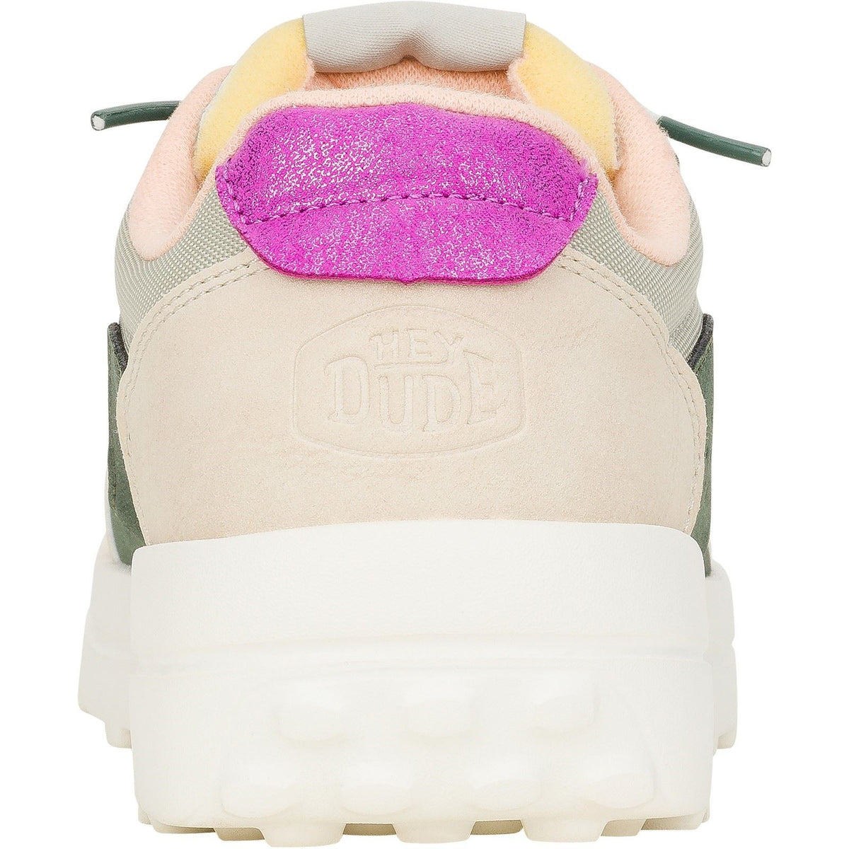 HEYDUDE Women's Hayden Colorblock Trainers in Dusty Olive/Multi