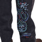Ed Hardy Serpent Skull Graphic Washed Men's Black Jeans