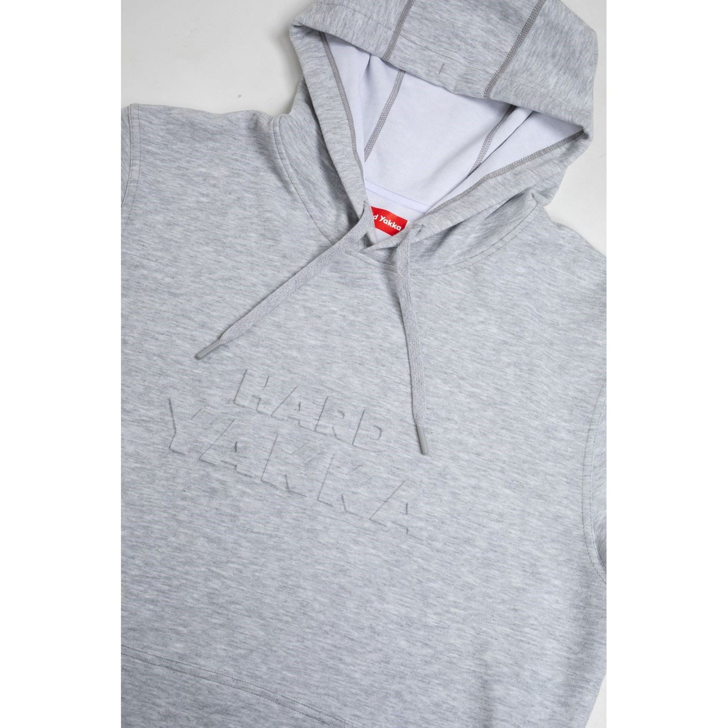 Hard Yakka Men's Embossed Pullover Hoodie in Light Grey Marle