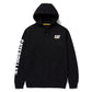 Caterpillar Men's Trademark Banner Hooded Sweatshirt in Black
