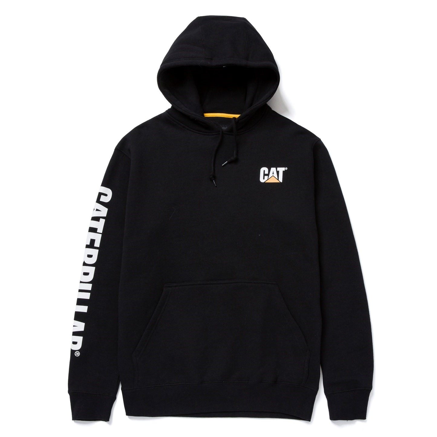 Caterpillar Men's Trademark Banner Hooded Sweatshirt in Black