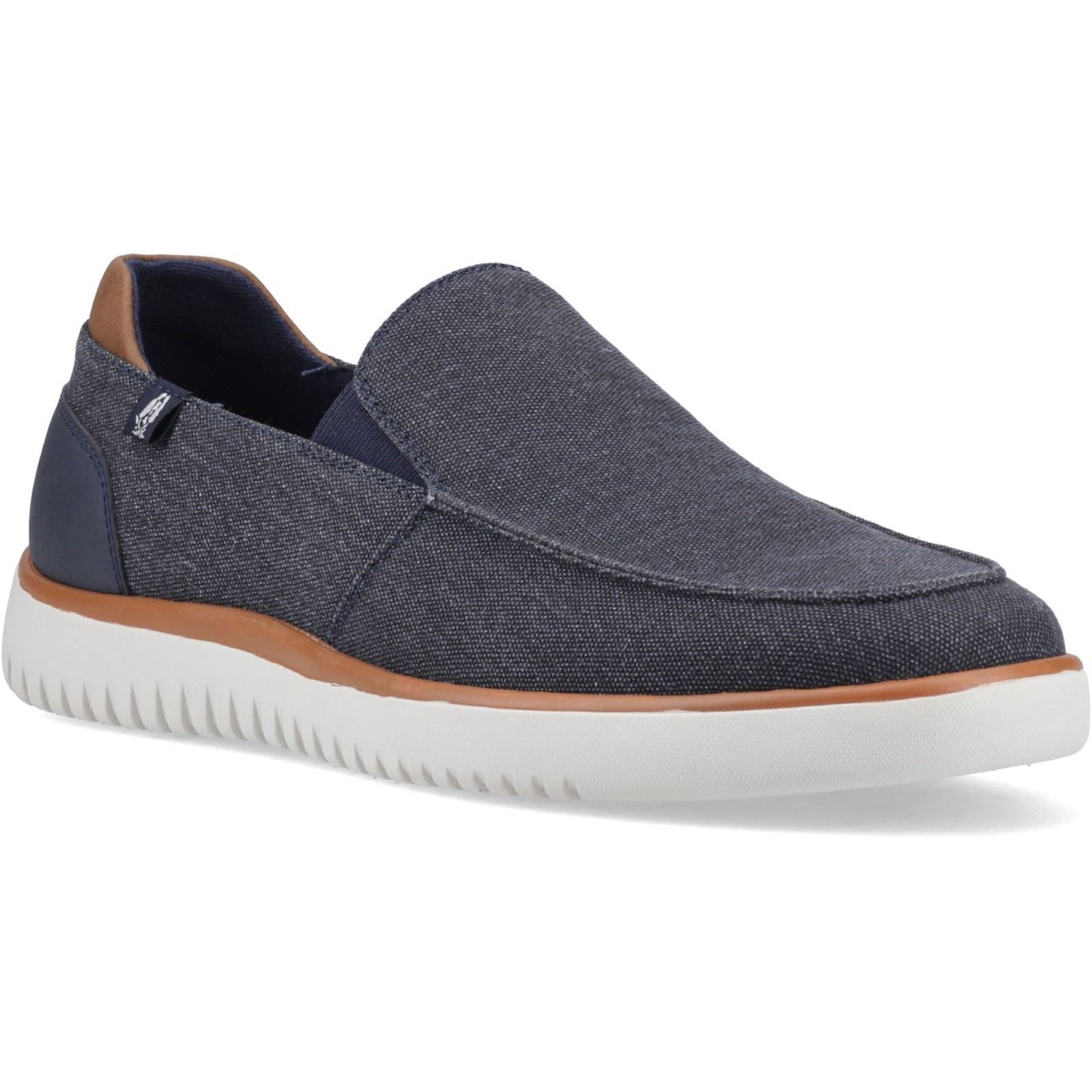 Hush Puppies Damon Slip on Textile Men's Navy Shoes