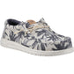 HEYDUDE Wally Palm Jute Jute Men's Egret/Cloud Blue Moccasins Shoes