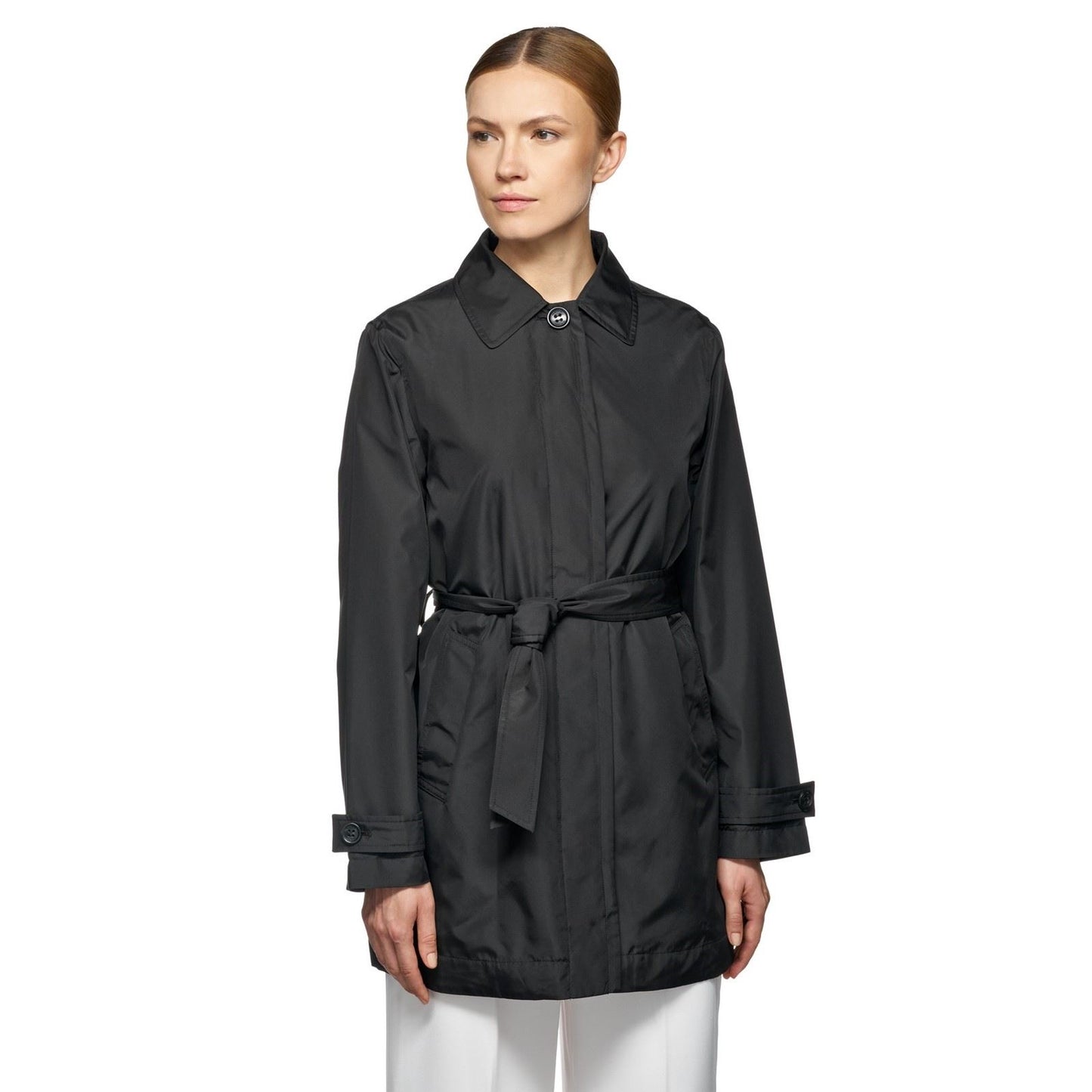 Geox Women's W SOLEIL TRENCH in Black