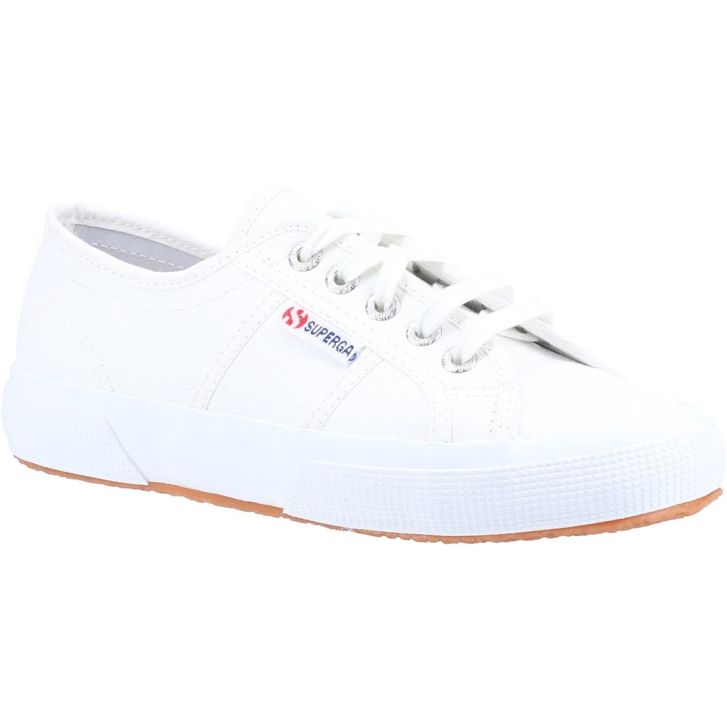Superga Men's 2750 Tumbled Leather Shoe in White