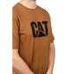 Caterpillar Trademark Logo Cotton Men's Bronze T-Shirt