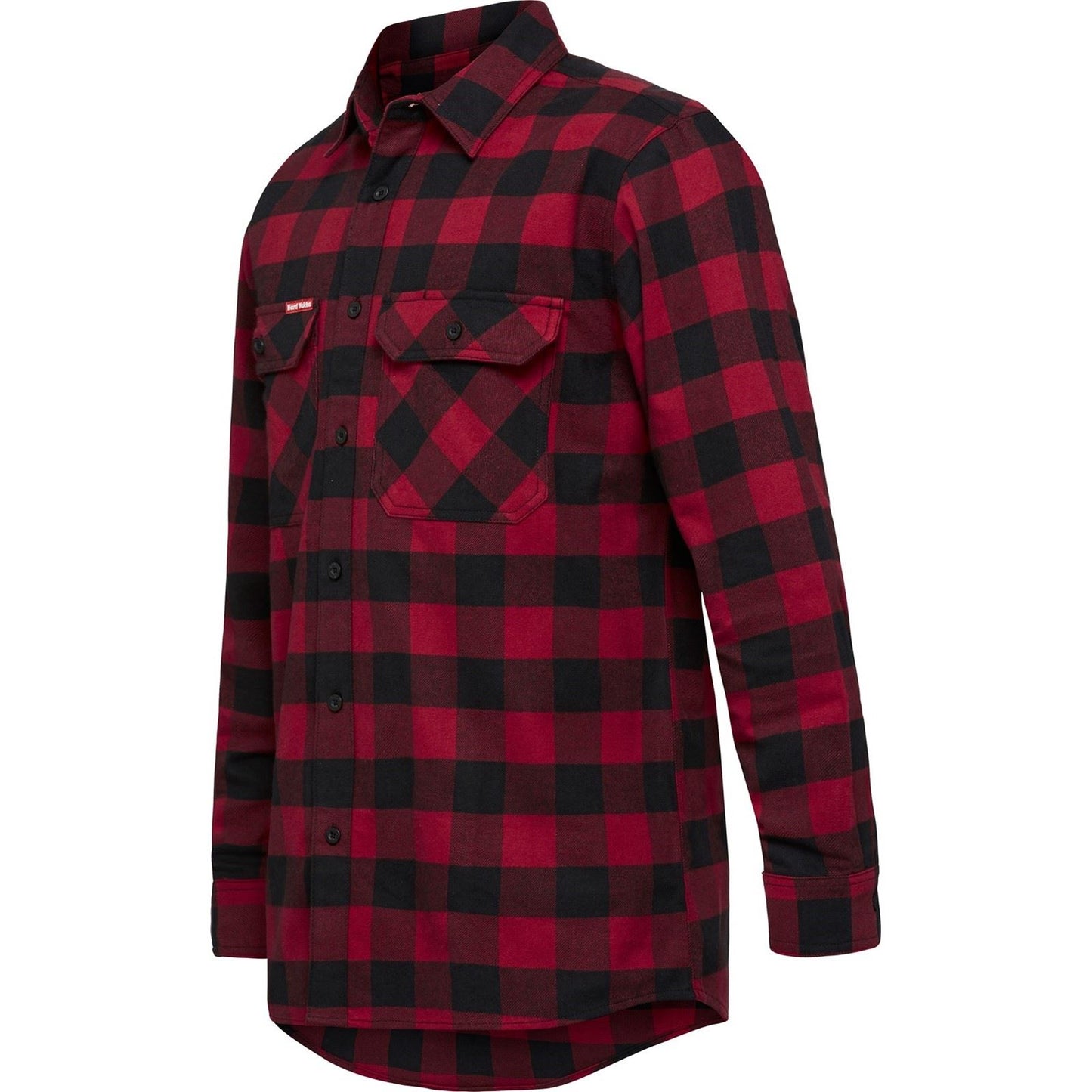 Hard Yakka Men's Long Sleeve Check Flannel Shirt in Red
