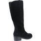 Hush Puppies Isabella Suede Women's Black Heeled Knee High Boots