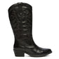 Osprey London The Louisiana Leather Women's Black/Gunmetal Boots