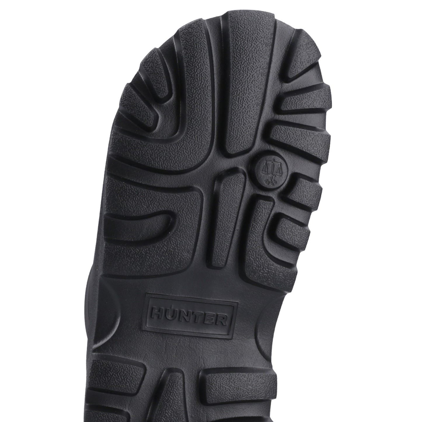 Hunter Moulded Stacked Slider Polyester Women's Black Slides