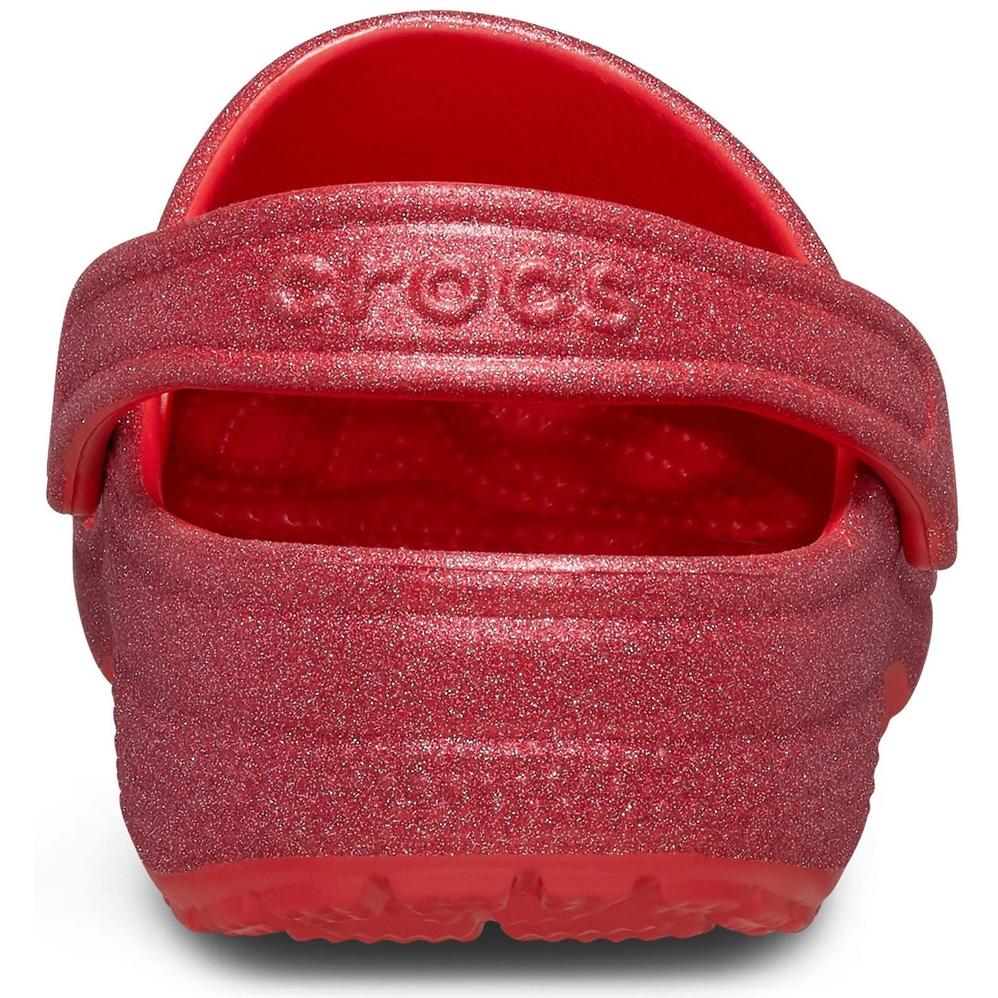 Crocs Unisex Classic Glitter Clog in Cherry Red