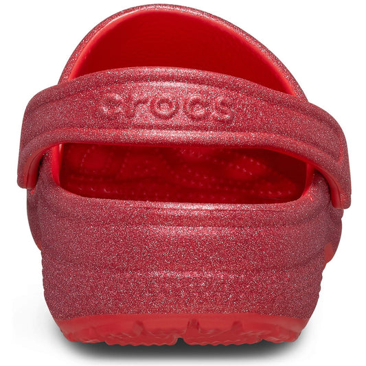 Crocs Classic Glitter Clog in Cherry Red