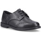 Hush Puppies Ava Snr Leather Girl's Black Brogues