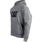 Caterpillar Men's Trademark Hooded Sweatshirt in Heather Grey