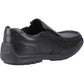 Hush Puppies Morgan Leather Youth Black Loafers