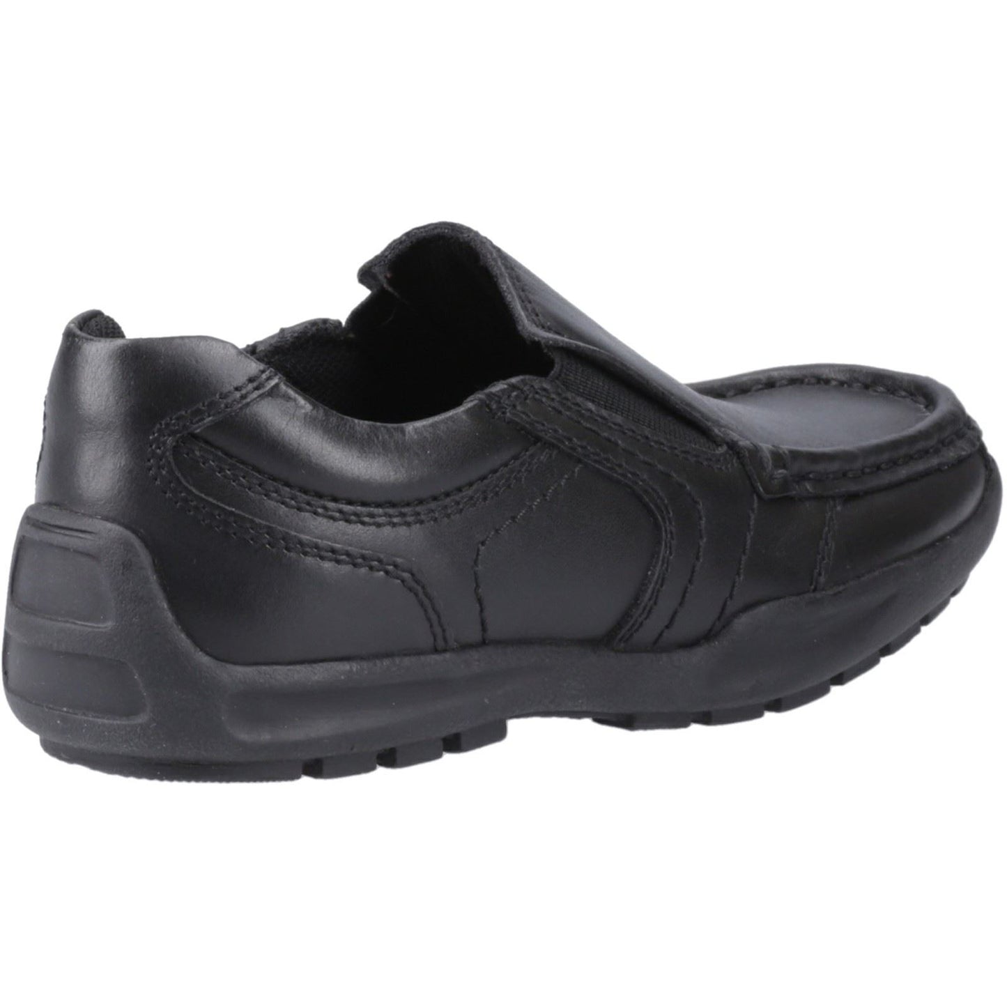 Hush Puppies Morgan Leather Youth Black Loafers