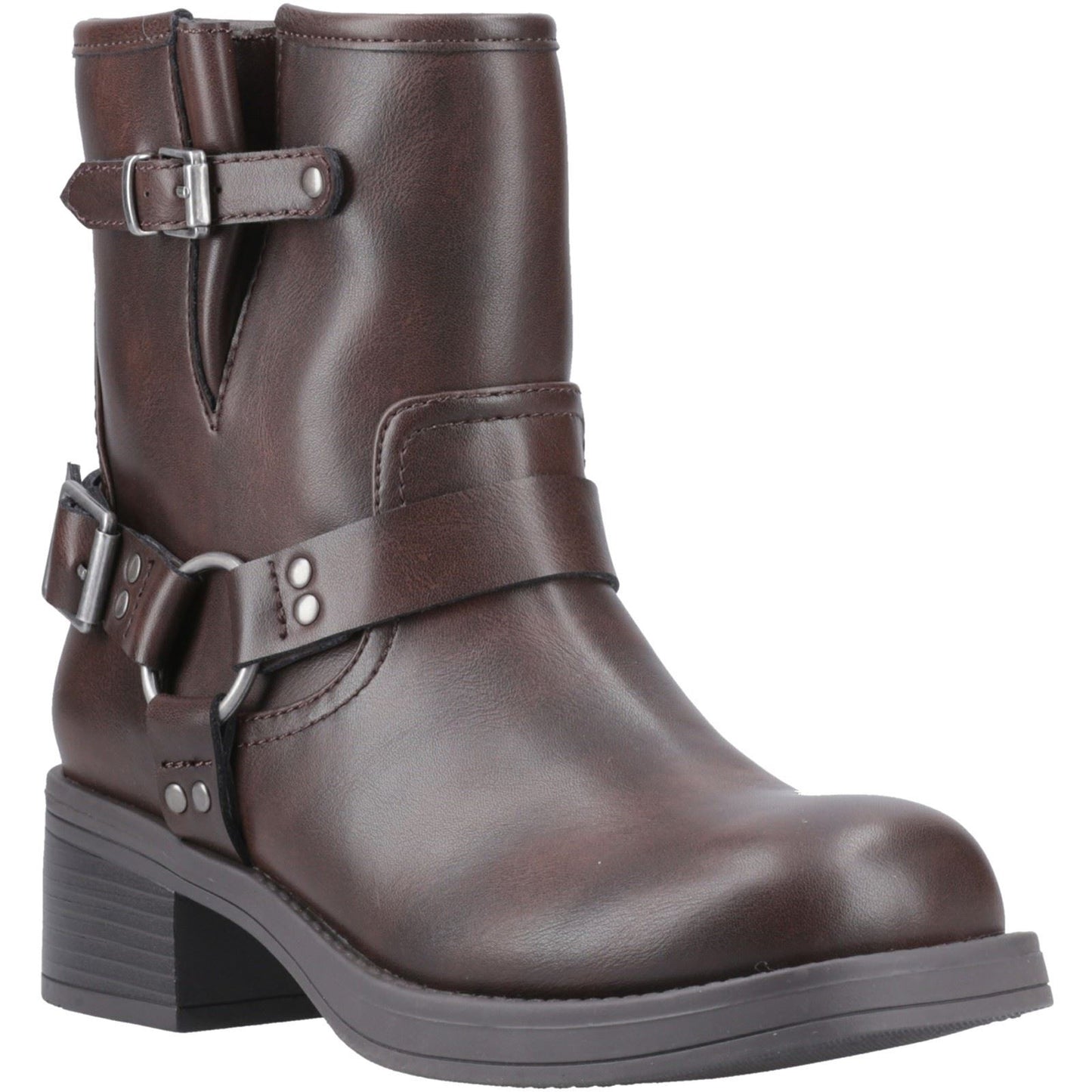 Rocket Dog Nino Faux Leather Women's Brown Heeled Ankle Boots