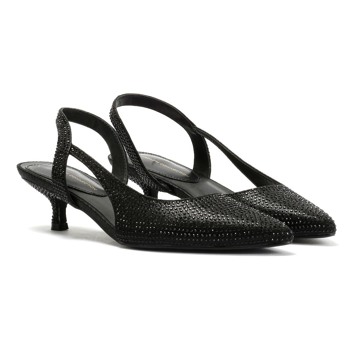 French Connection Venus Women's Black Kitten Heels