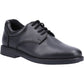 Hush Puppies Tim Junior Boys Black Leather Shoes