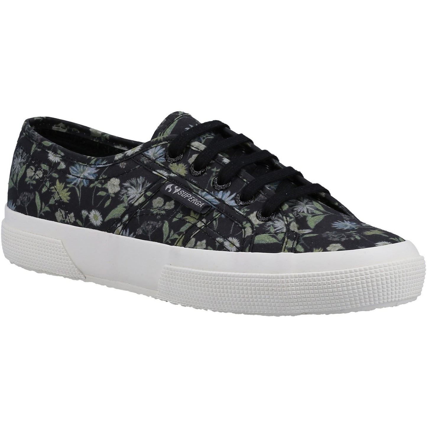 Superga Women's 2750 FLORAL PRINT Trainer in Dark Grey/Floral Print