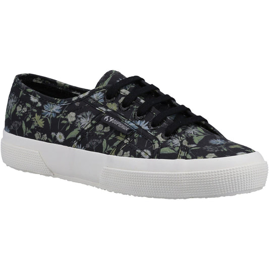 Superga Women's 2750 FLORAL PRINT Trainer in Dark Grey/Floral Print