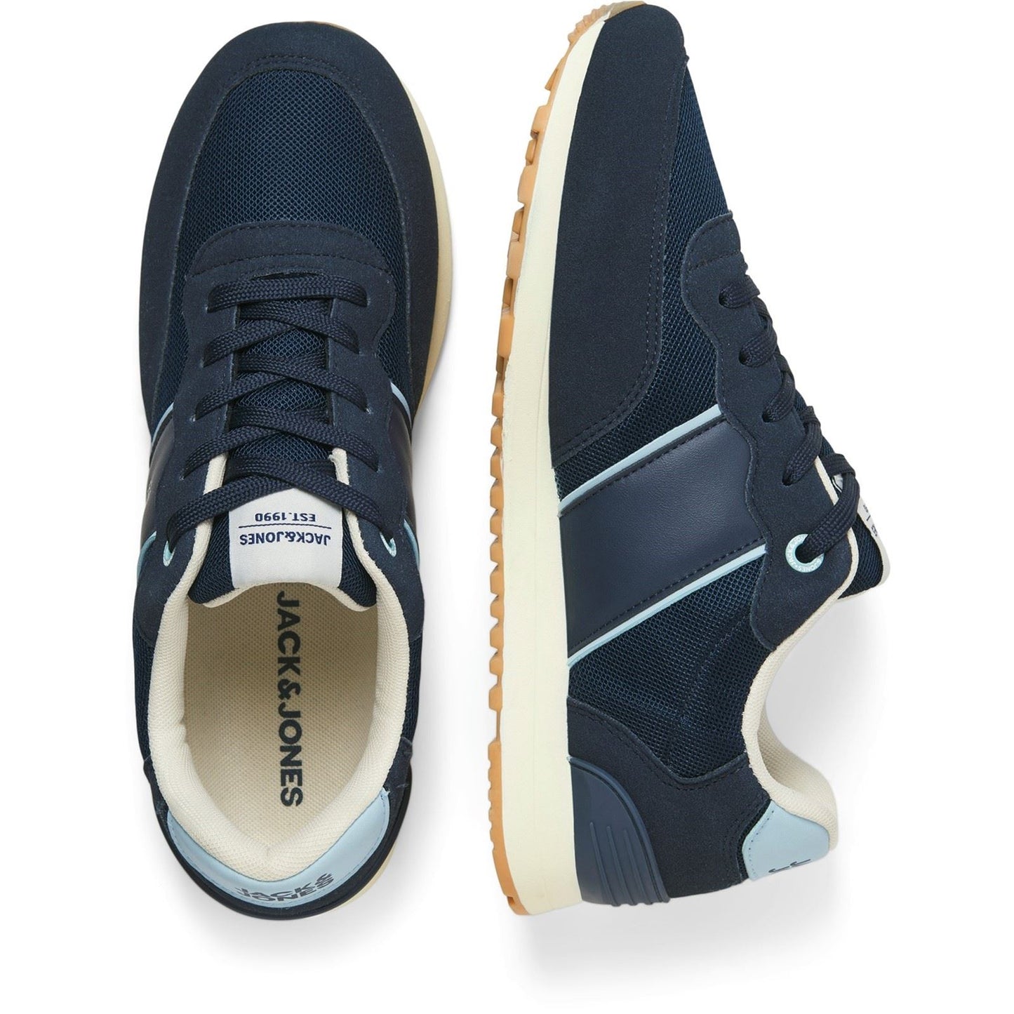 Jack & Jones Spirit Runner Polyurethane Men's Navy Blazer/Glacier Ice Trainers