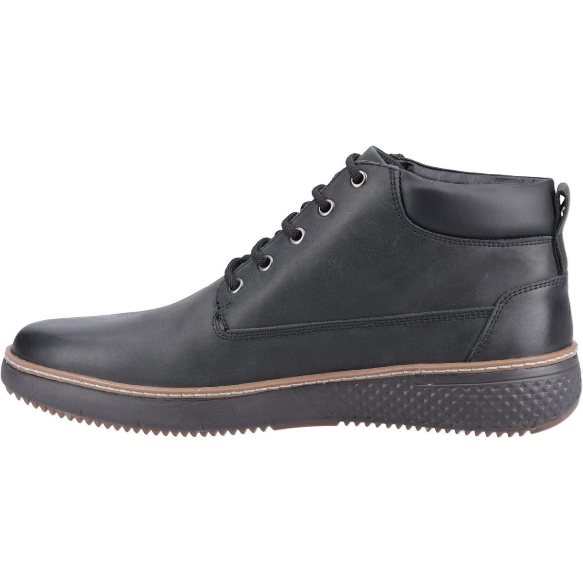 Hush Puppies Kian Leather Men's Black Ankle Boots
