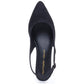 Hush Puppies Nahla Buckle Kitten Heel Women's Black Pointy Slingback Shoes