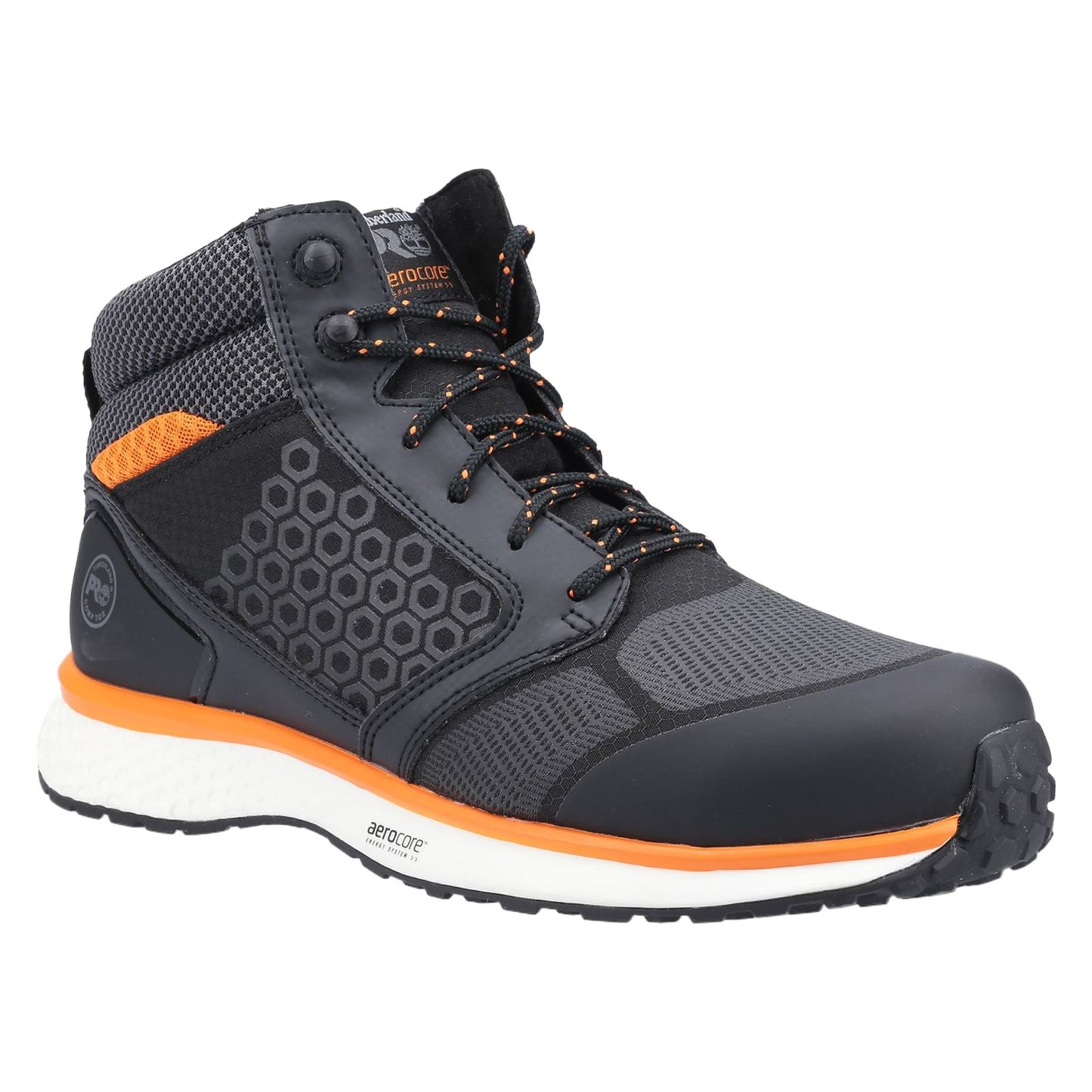 Timberland Pro Men's Reaxion Mid Composite Safety Boot in Black/Orange
