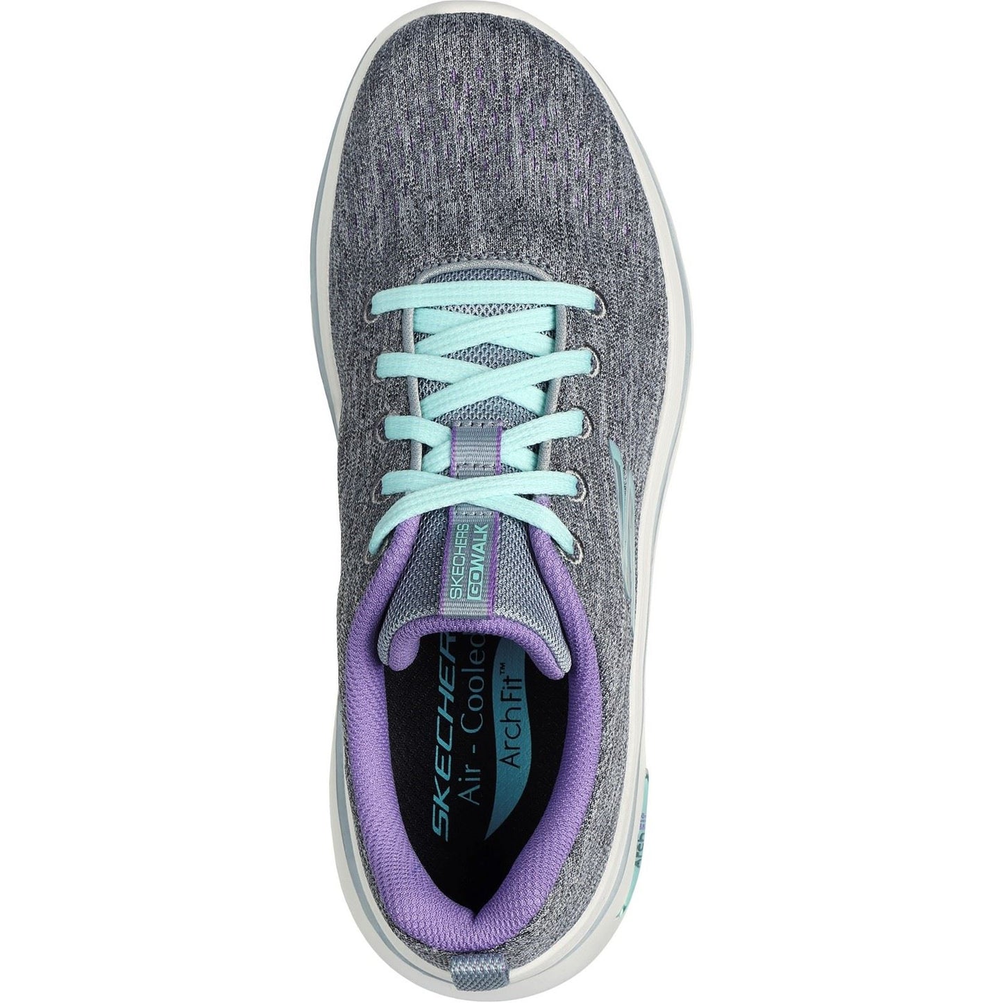 Skechers Women's GO WALK Arch Fit 2.0 Vivid Sunset Shoes in Grey/Lavender
