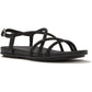 Fitflop Fino Toe-Post Leather Women's All Black Sandals