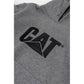 Caterpillar Men's Trademark Hooded Sweatshirt in Heather Grey