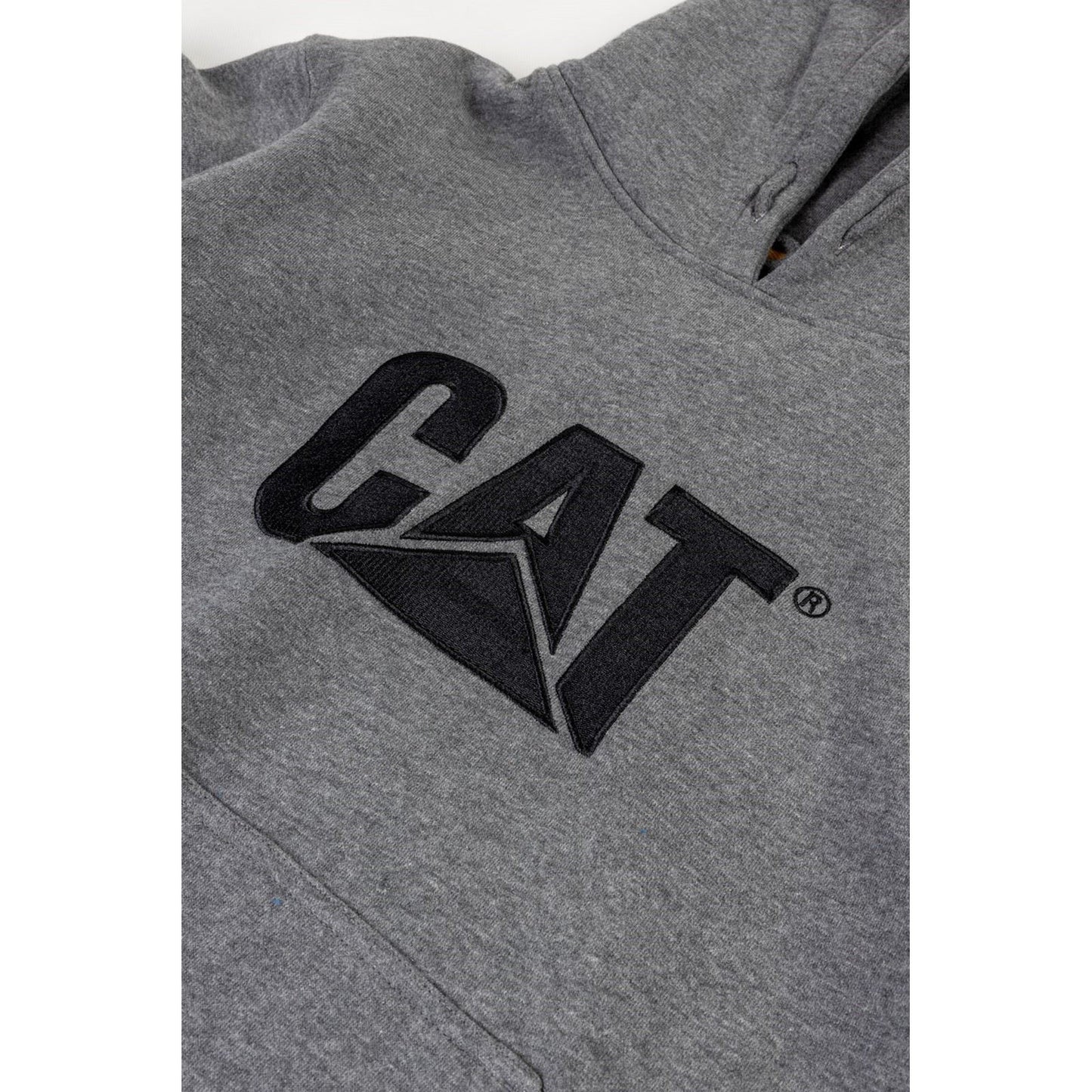 Caterpillar Men's Trademark Hooded Sweatshirt in Heather Grey