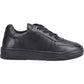 Hush Puppies Dougie Leather Youth Black Trainers