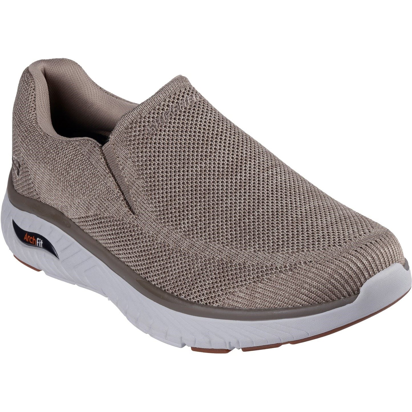 Skechers Men's Arch Fit Crosser Locke Trainer in Taupe