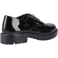 Hush Puppies Aubrey Leather Junior Black Derby Shoes