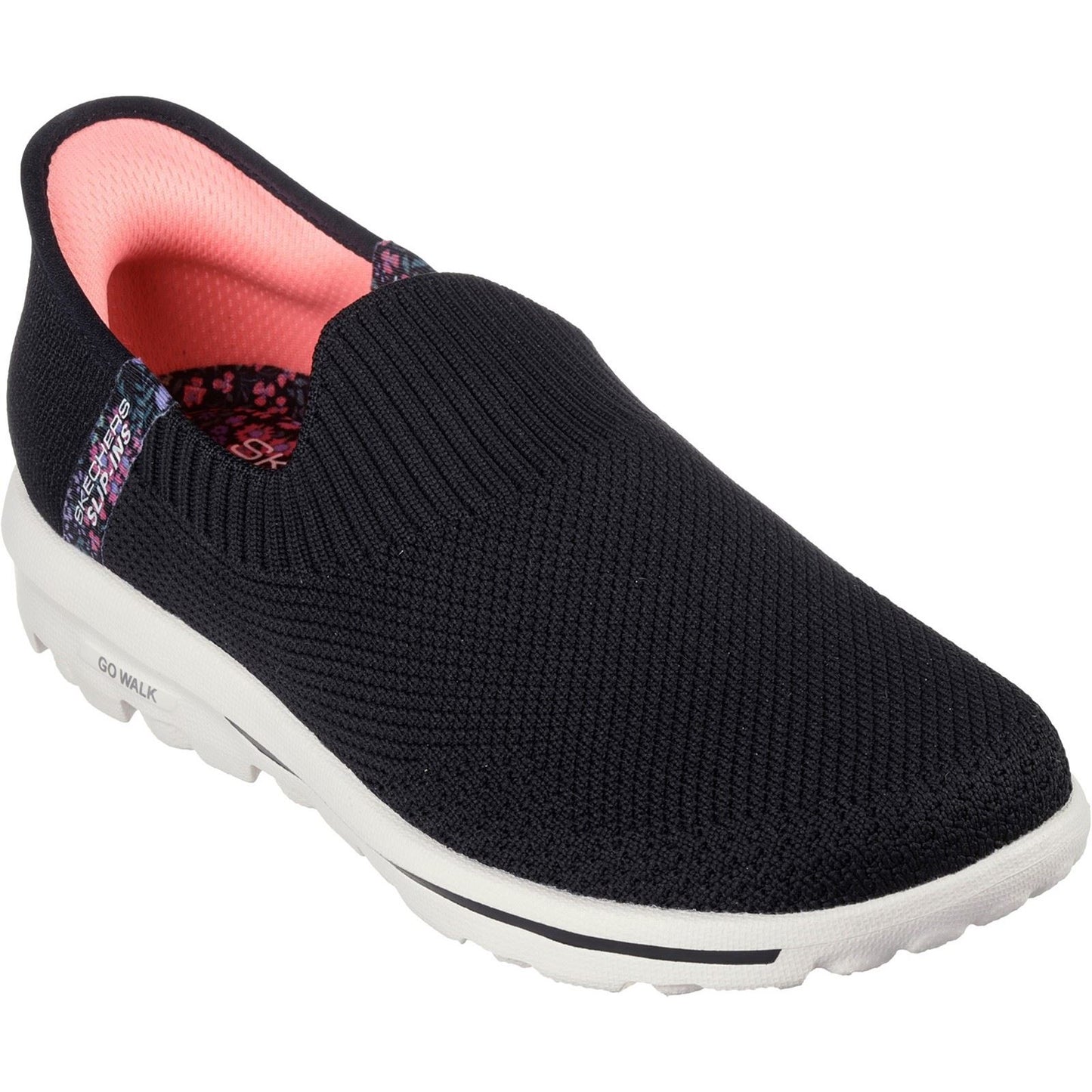 Skechers Women's GO WALK Travel Tahiti Sunset Shoe in Black