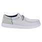 HEYDUDE Men's Wally Funk Open Mesh Shoe in White/White