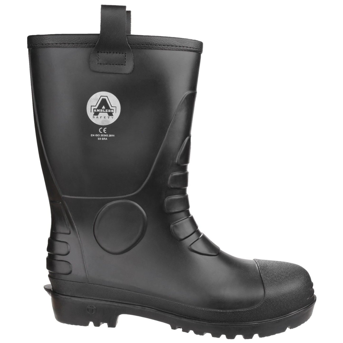 Amblers Safety FS90 Waterproof PVC Pull on Safety Rigger Boot in Black