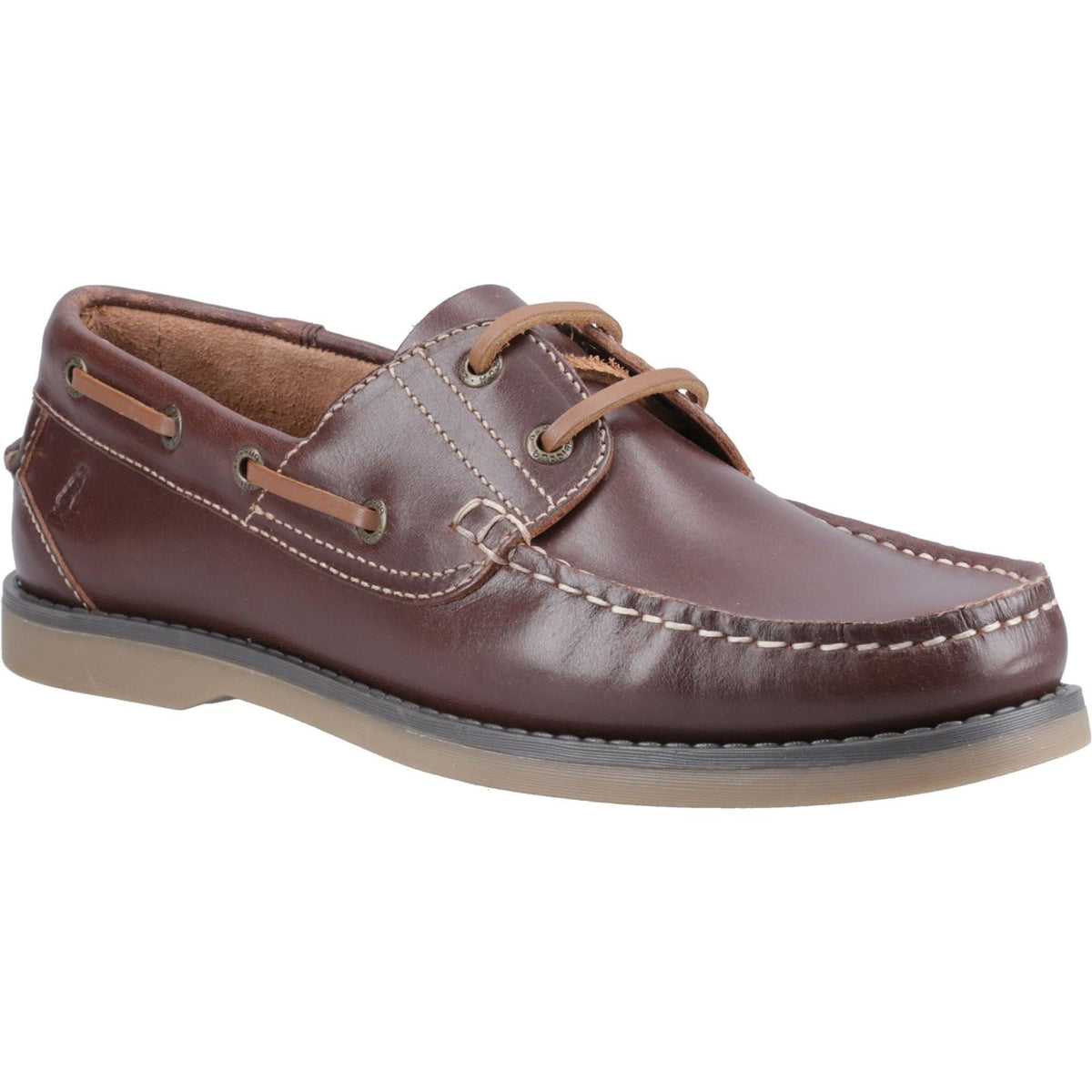 Hush Puppies Wilson Leather Men's Brown Boat Shoes