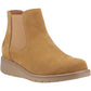 Hush Puppies Leonie Suede Women's Tan Flat Chelsea Boots