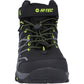 Hi-Tec Blackout Mid Polyester Boy's Black/Lime Hiking Boots